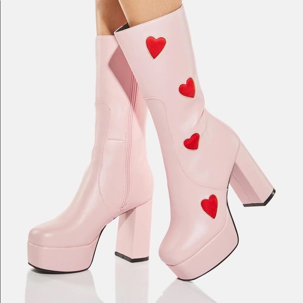 Pink Believe That Platform Boots